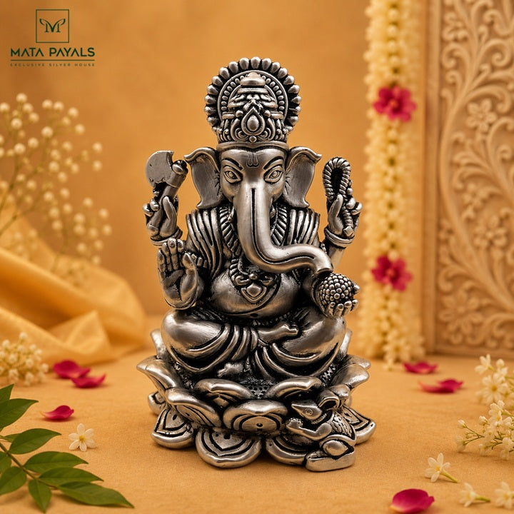 Oxidised Ganesha Idol