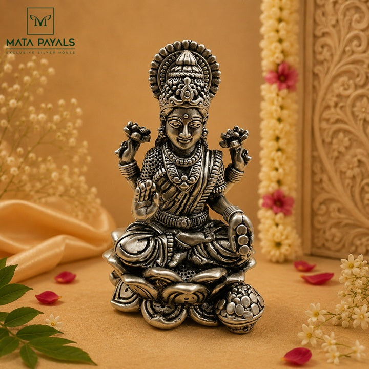 Oxidised Lakshmi Idol