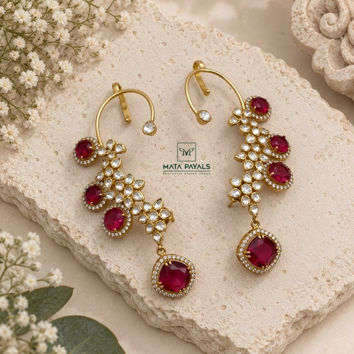 Moissanite Cuff Earring