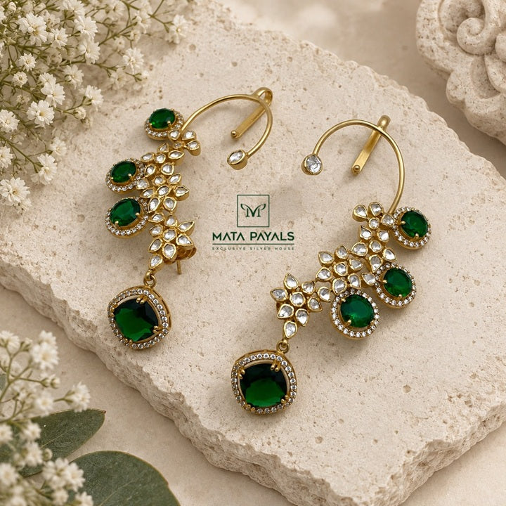 Green Cuff Earring