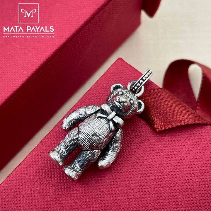 Oxidised Taddy Bear Pendant