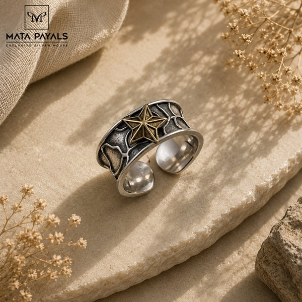 Fancy Dual Tone Finger Ring