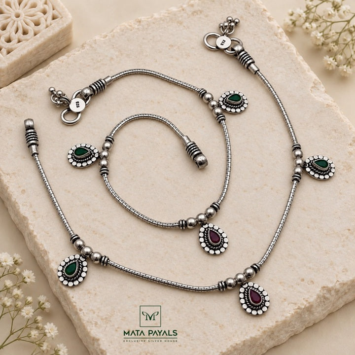 Impressive Oxidised Anklet