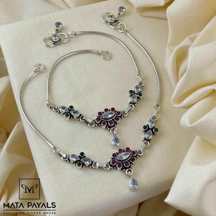 Fashionable Oxidised Anklet
