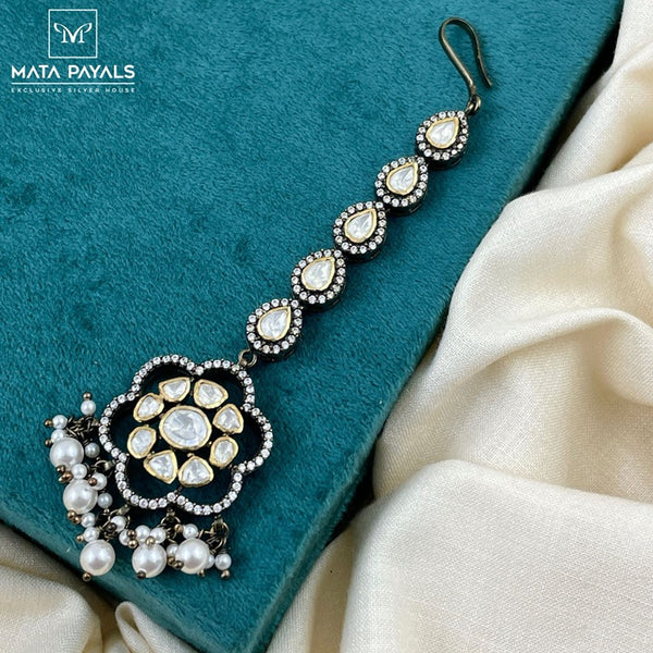 Fancy Antique Gold Plated Mangtika