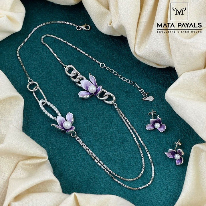 Stylish Rhodium Necklace