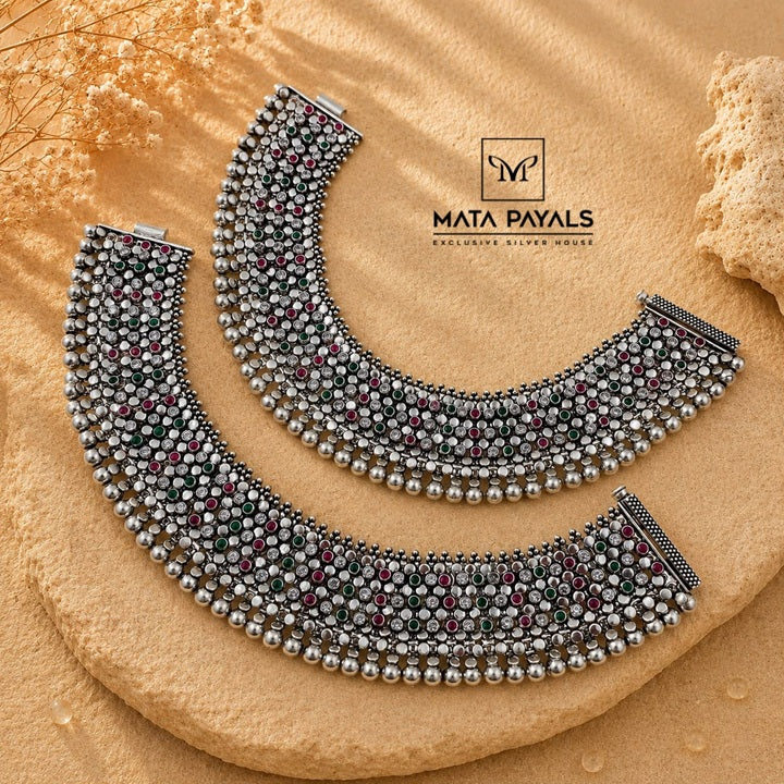 Amazing Heavy Cut Stone Anklet