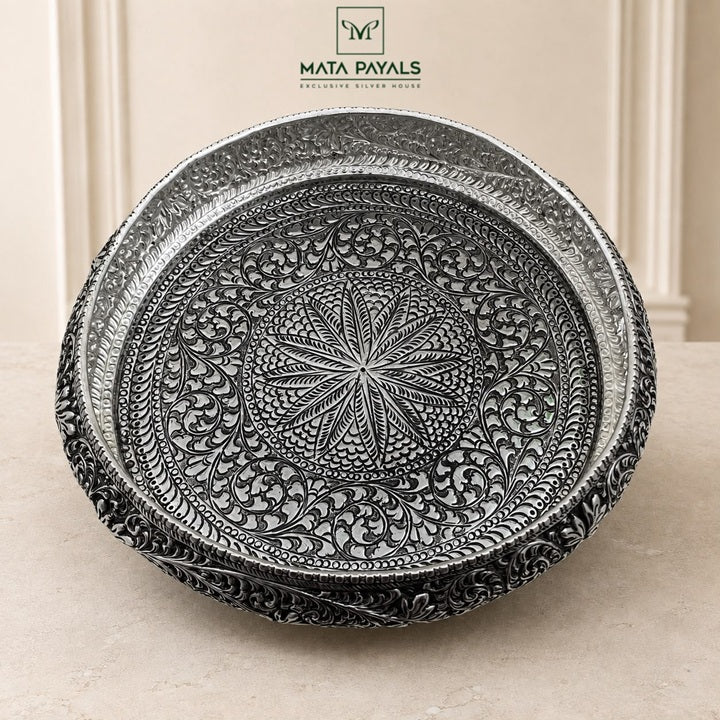 Attractive Oxidised Aarthi Plate