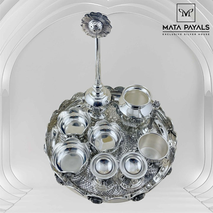 Oxidised Aarthi Set