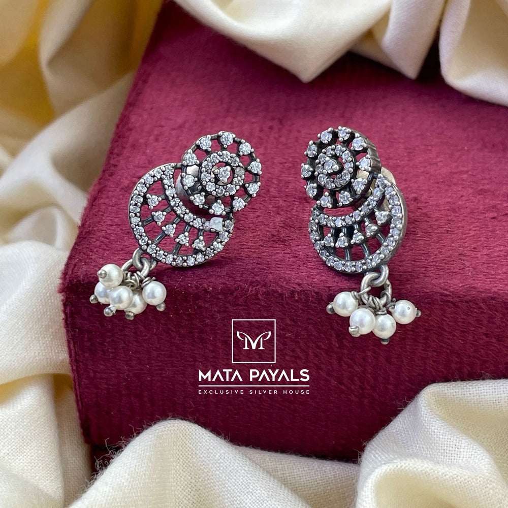 Small Oxidised Stud