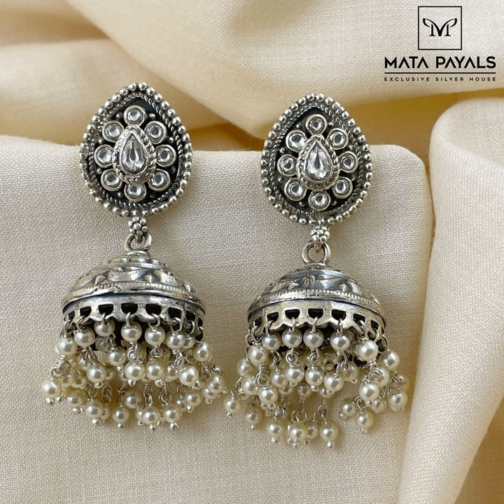 Tilak Design Oxidised Jumka
