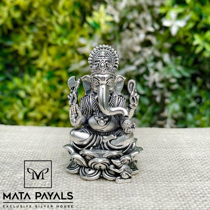 Oxidised Ganesha Idol