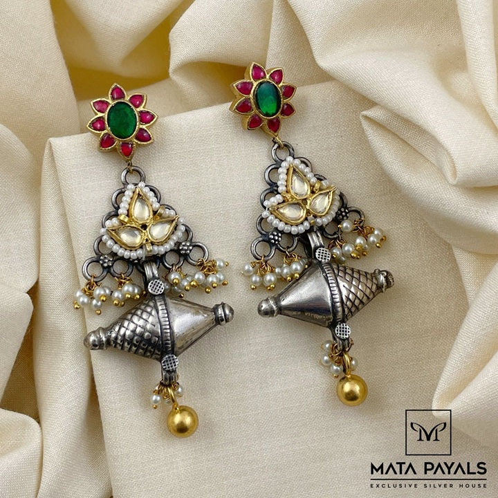 Floral Dual Tone Chandbali