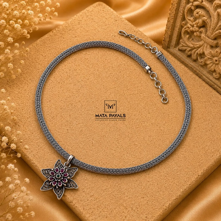 Star Oxidised Necklace