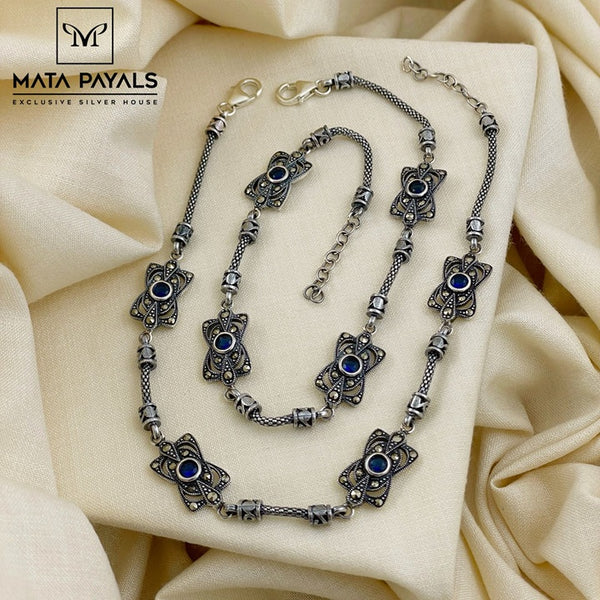 Excellent Silver Marcasite Anklet