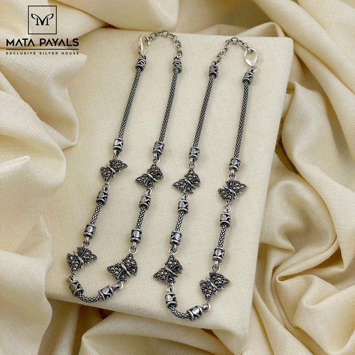 Marcasite Butterfly Anklet