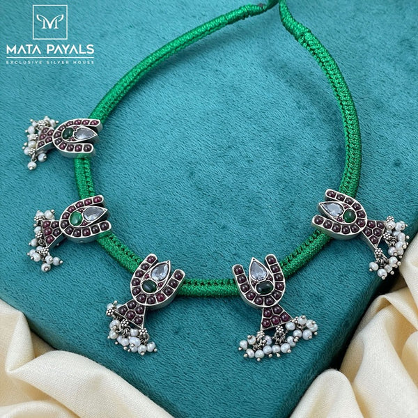 Fascinating Oxidised Silver Choker