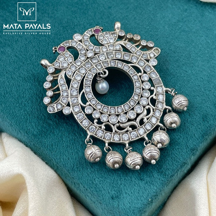 Luminous Temple Peacock Pendant