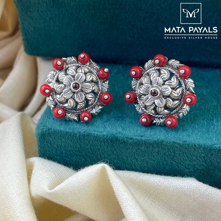 Coral Beads Stud