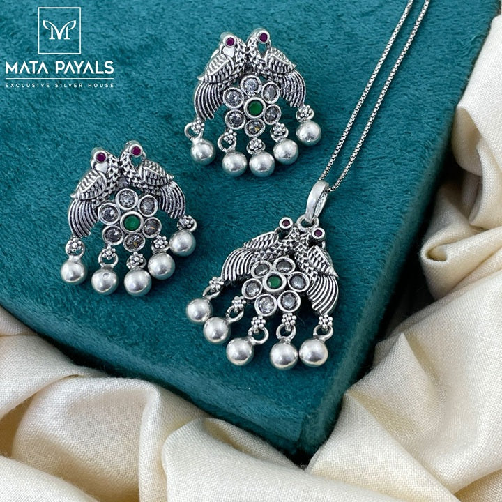 Peacock Pendant Set