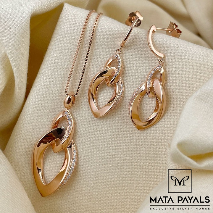 Top Selling Rose Gold Pendant Set