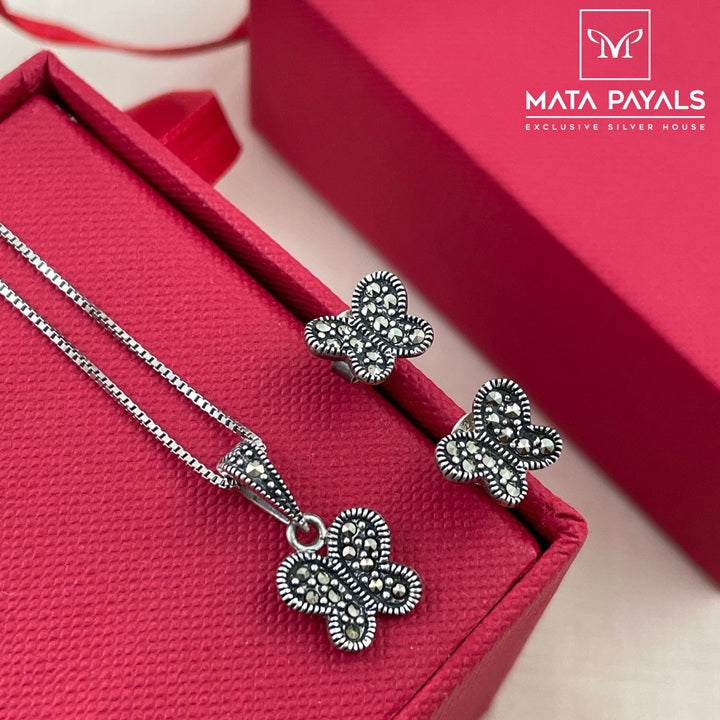 Small Butterfly Pendant set