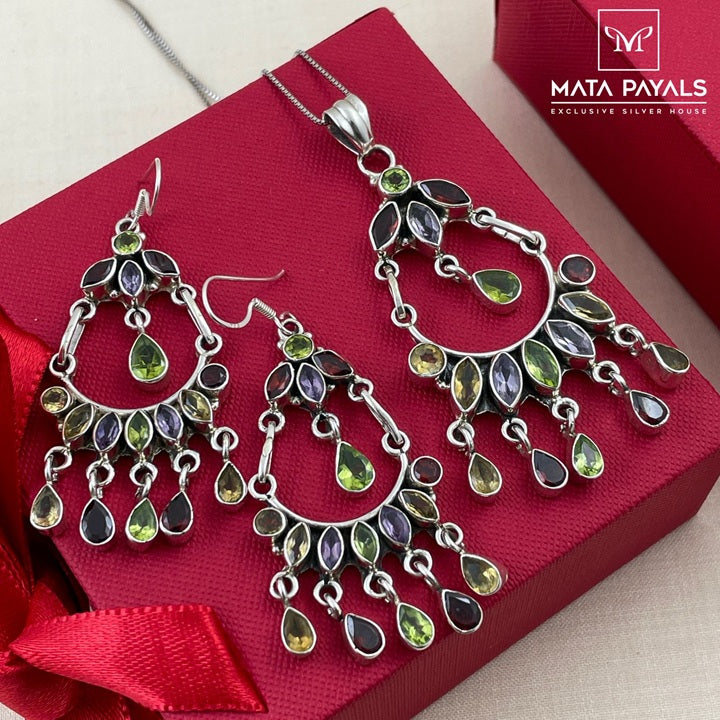 Chandbali Design Pendant Set
