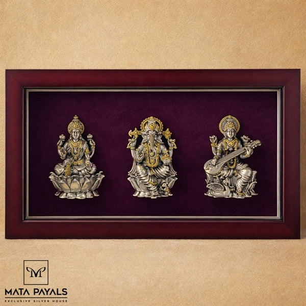 Dual Tone Lakshmi Ganesha Saraswati