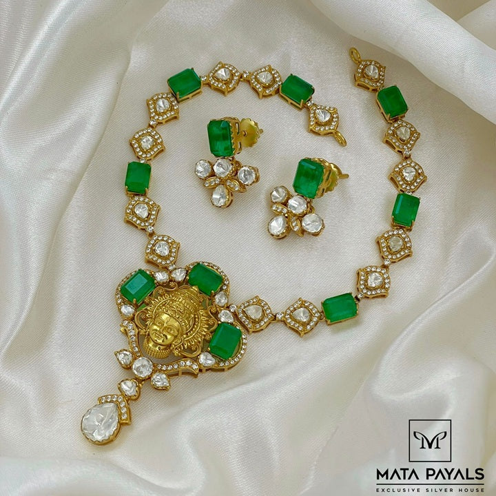 Extravagance Emerald Moissanite Neckset
