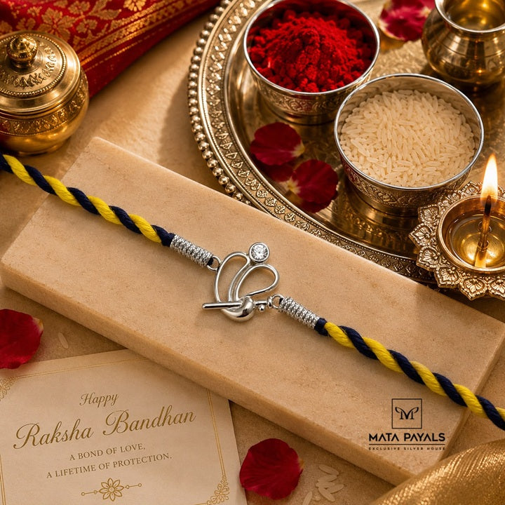 Designer Silver Rakhi
