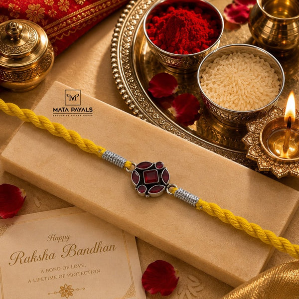 Silver Rakhi For Brother