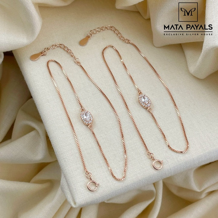 Tiny Zircon Anklet