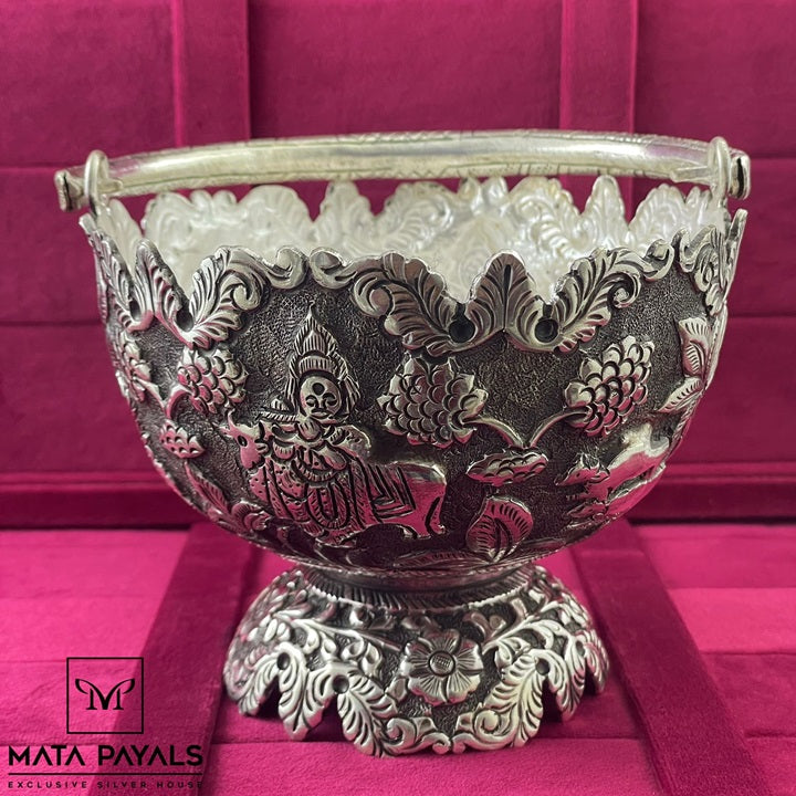 Oxidised Flower Basket
