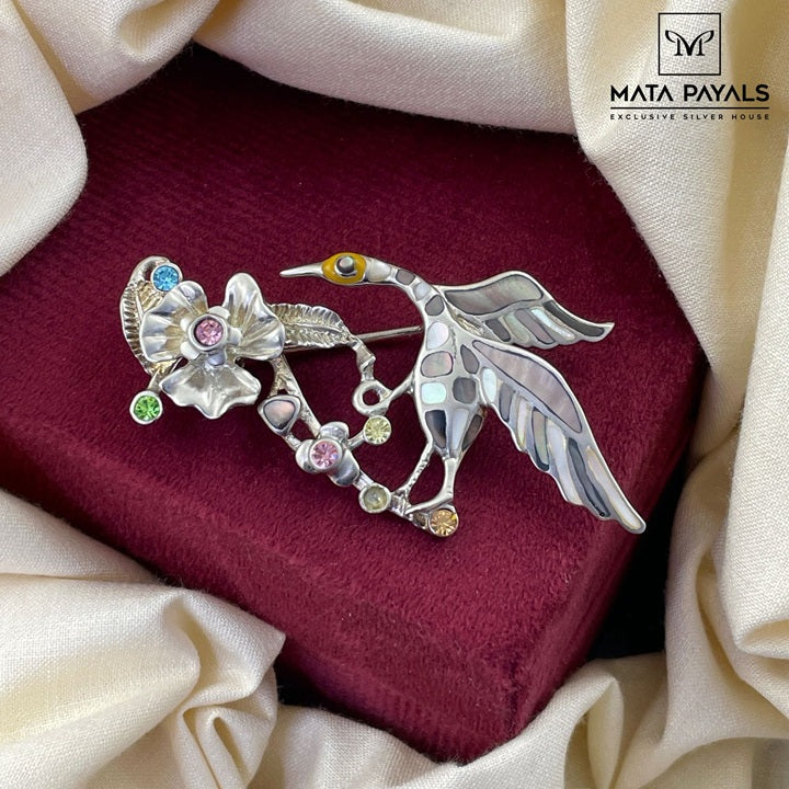 Mayura Enamel Brooch