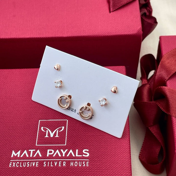 Rose Gold Smile Stud