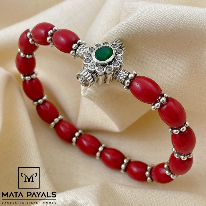Fancy Green Stone Bracelet