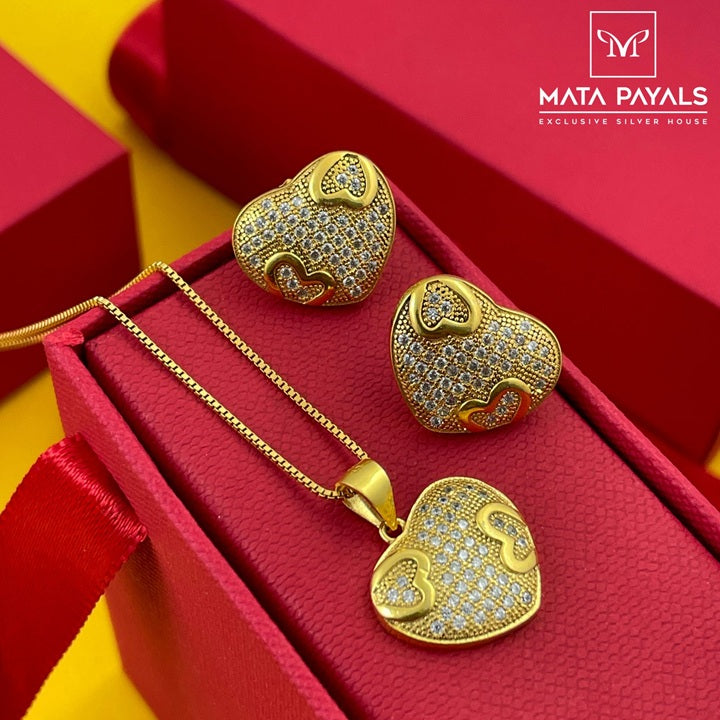 Heart Design Pendant set