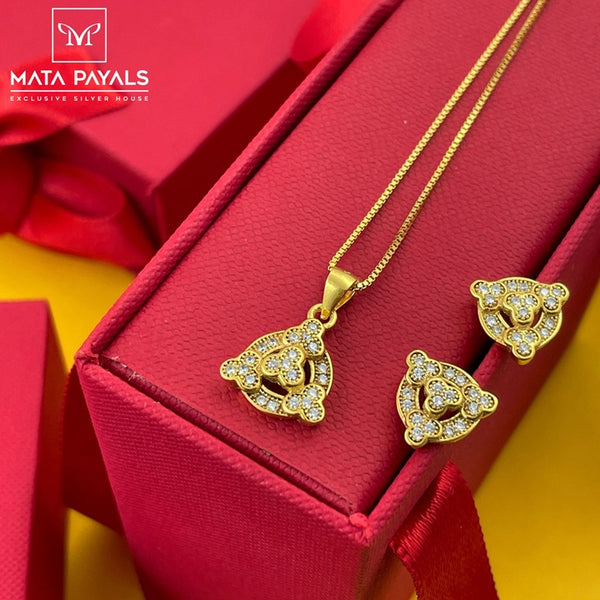 Cute Zircon Pendant Set