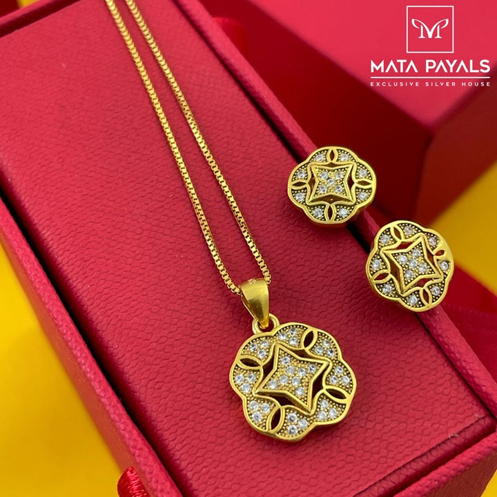 Fancy Zircon Pendant Set