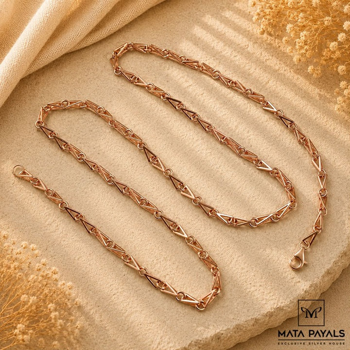 Rose Gold Silver Neckchain
