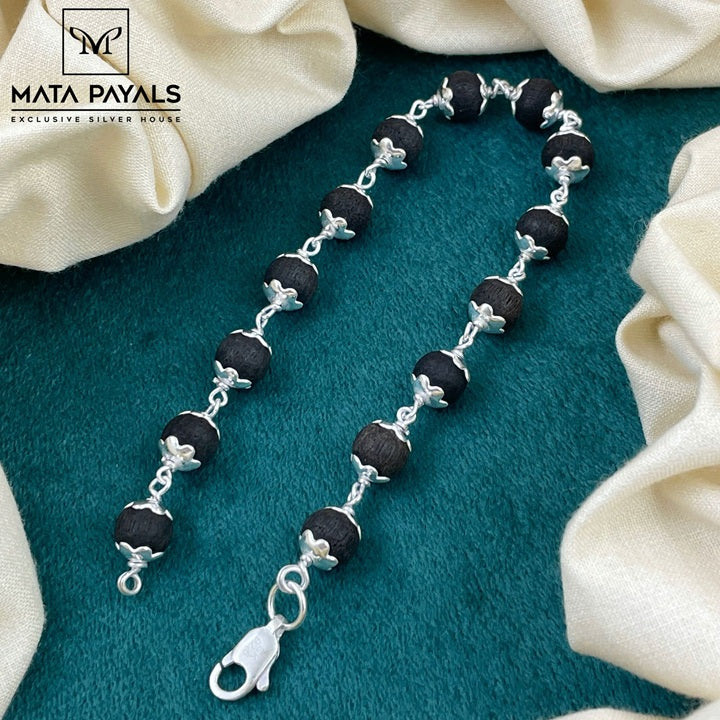 Karungali Silver Bracelet