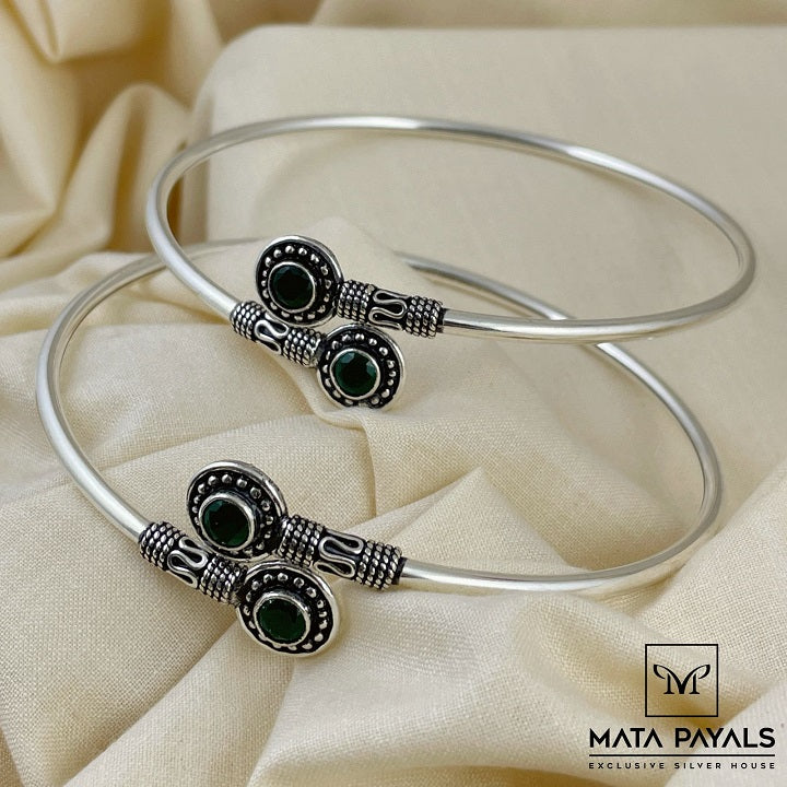 Green Stone Leg Kada
