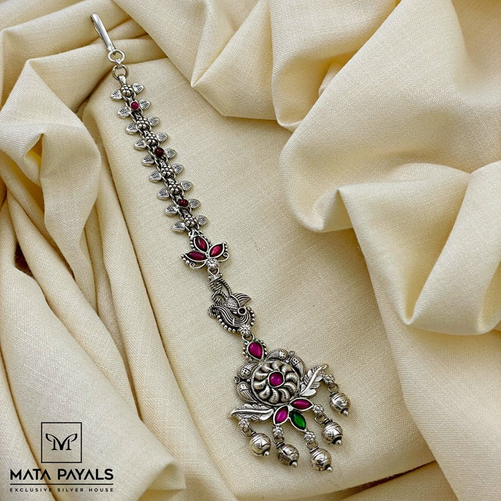 Silver Oxidised Mangtika