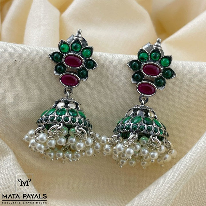 Mesmeric Greenish Jhumka