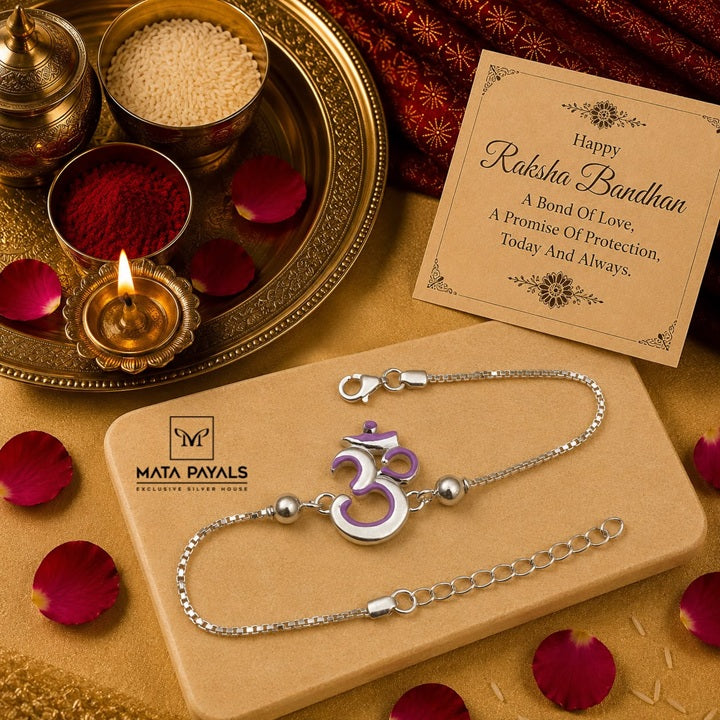 Om Enamel Rakhi
