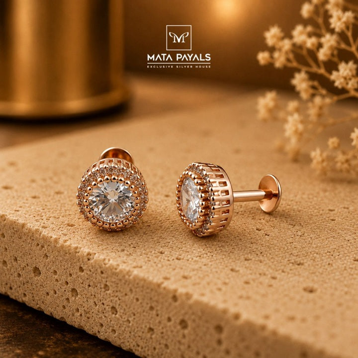 Stylish Rose Gold Stud