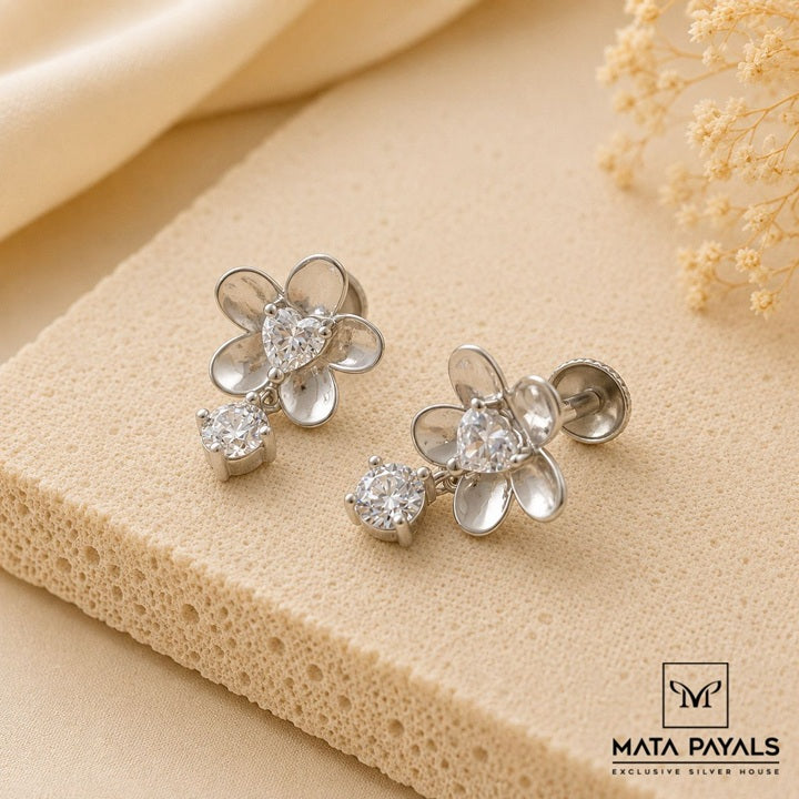 Charming Silver Stud