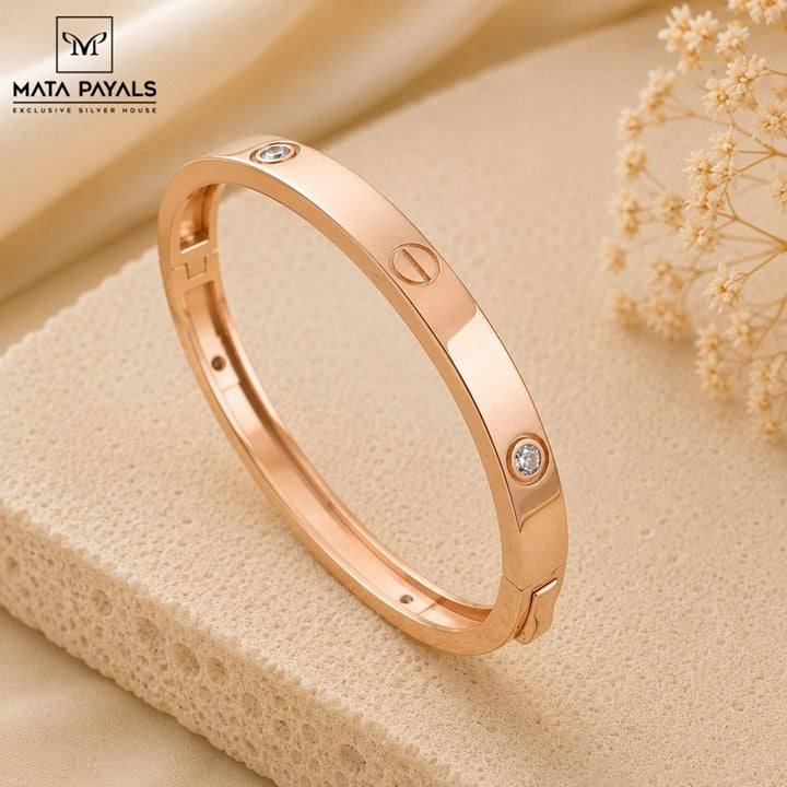 Rose Gold Zircon Kada