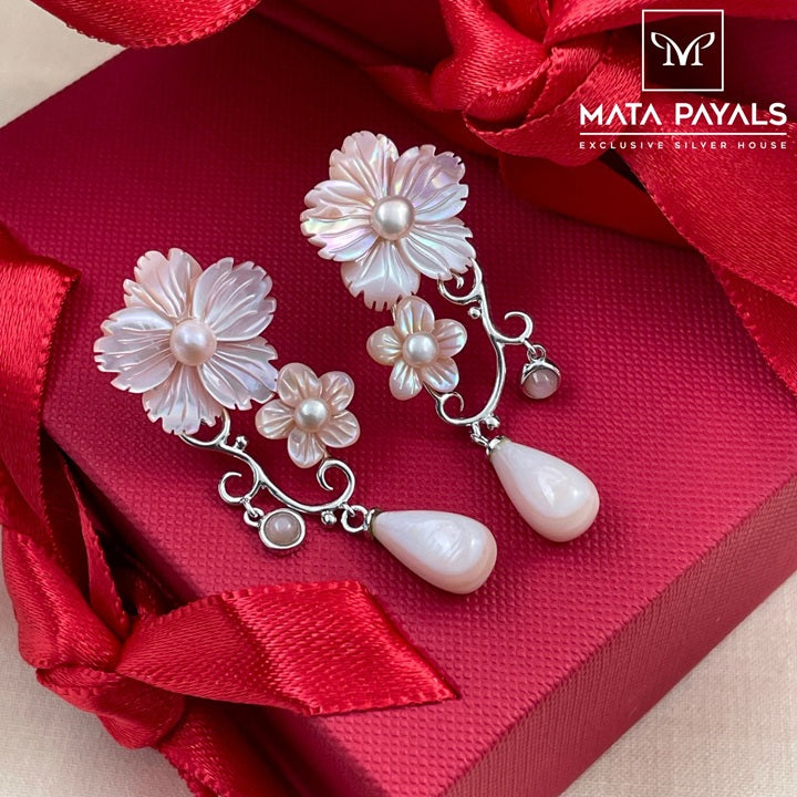 Floral Rhodium Tiny Hanging