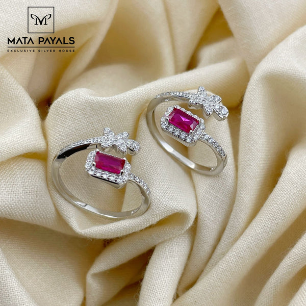 Cute Pink Toe Ring